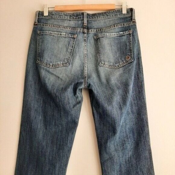 FIDELITY DENIM Taylor Straight Crop Jeans in Victorian Blue Sz 27 - Picture 6 of 10